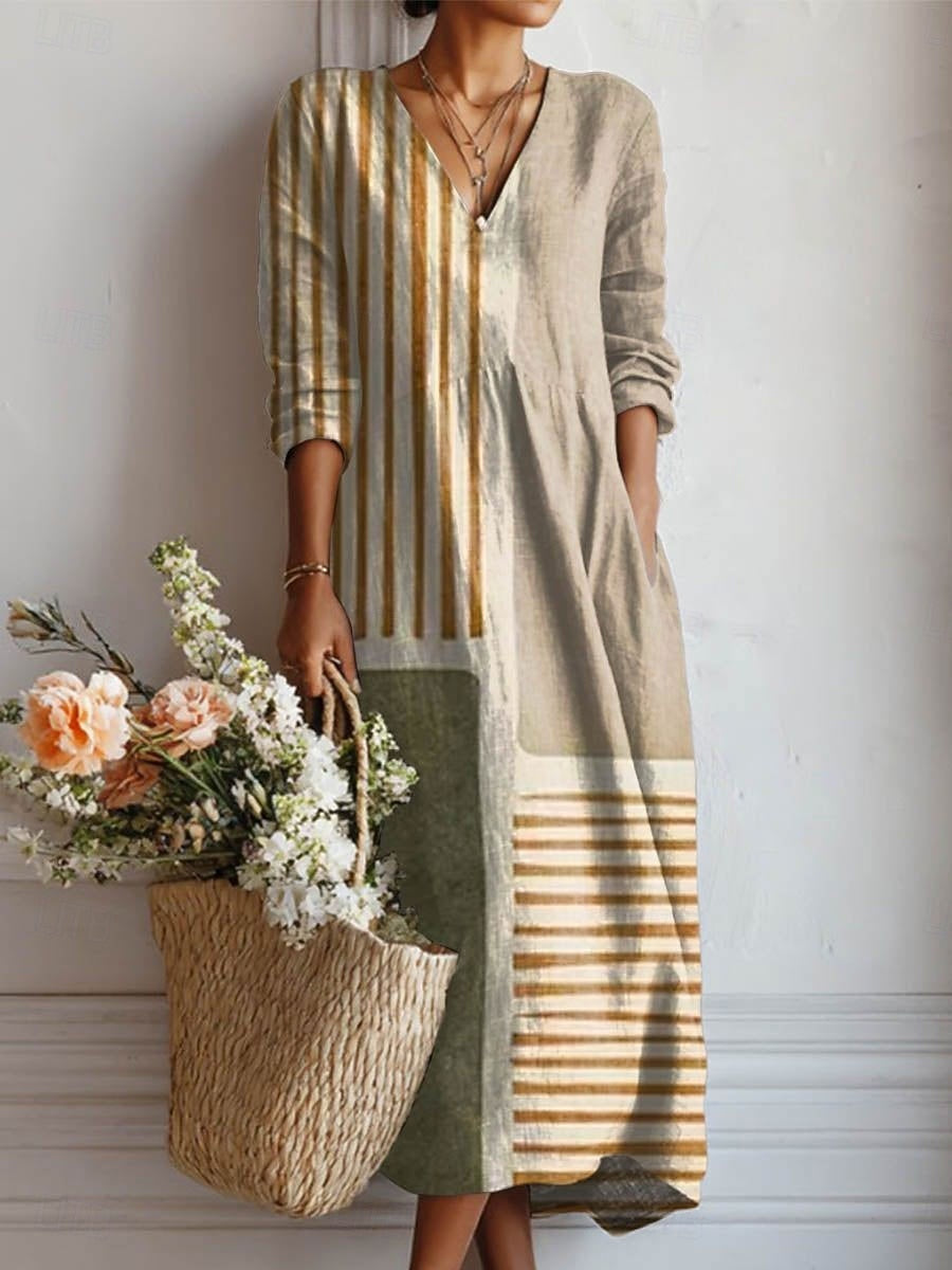 Women's Comfortable Midi Dress with Timeless Look