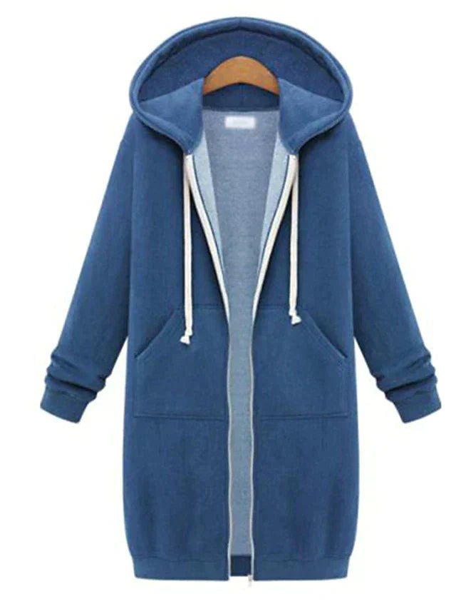 Rikelle Vest | Dames Lange Wollen Capuchon Vest