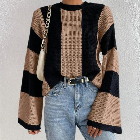 Yaffaela Jumper | Herfst Gestreepte Gebreide Jumper