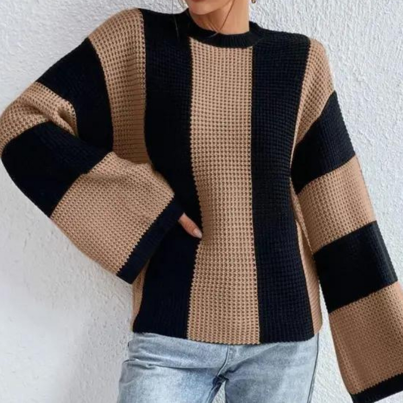 Yaffaela Jumper | Herfst Gestreepte Gebreide Jumper