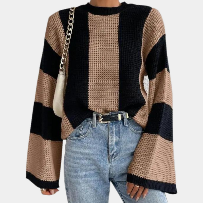 Yaffaela Jumper | Herfst Gestreepte Gebreide Jumper