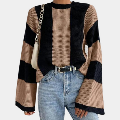 Yaffaela Jumper | Herfst Gestreepte Gebreide Jumper