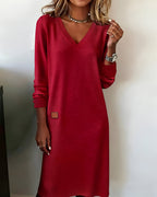 Dames Midi Jurk Minimalistisch