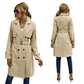 Barbara Trenchcoat | Dames Herfst Dubbelgeknoopte Jas met Tailleceintuur