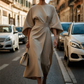 Vianna Jurk | Dames Herfst Maxi Jurk met Ballonmouwen