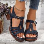 Dames Sandalen met Gesp en Verstelbare Bandjes