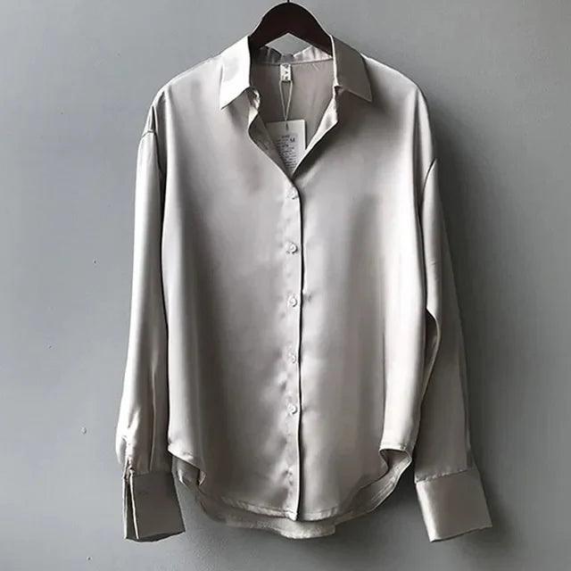 Daria blouse | Elegante Losse Satijnen Blouse - Carla Moda