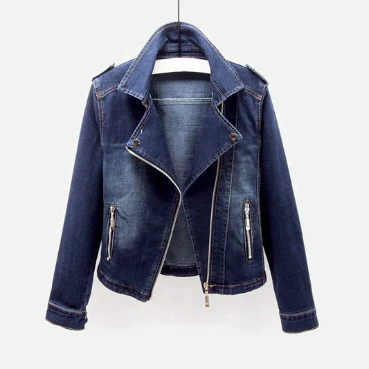 Bariah Jacket | Dames Herfst Denim Biker Jacket