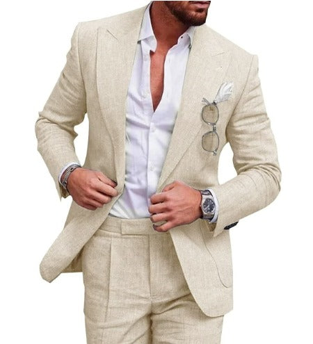 Walter Pak | Heren 2-delig Linnen Blazer en Broek Set