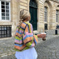 Renske Vest | Kleurrijk Patchwork Gebreid Vest