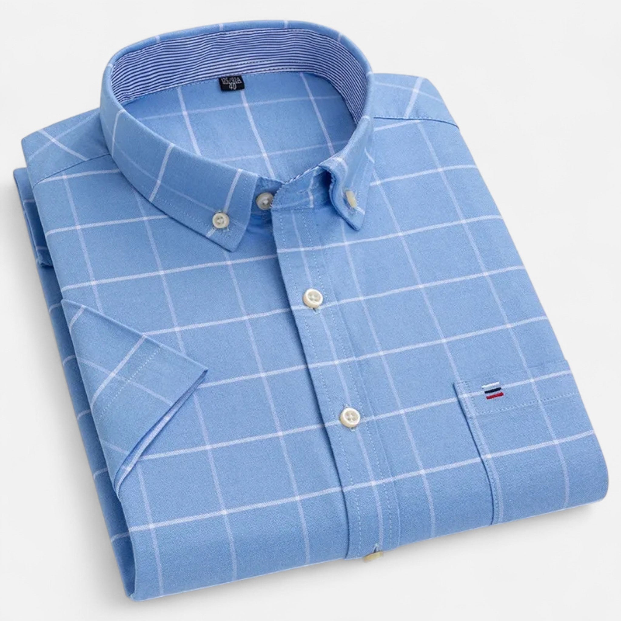 Heren Oxford Overhemd met Korte Mouwen Montarello