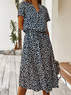 Dames Zomer Midi Jurk Dierenprint
