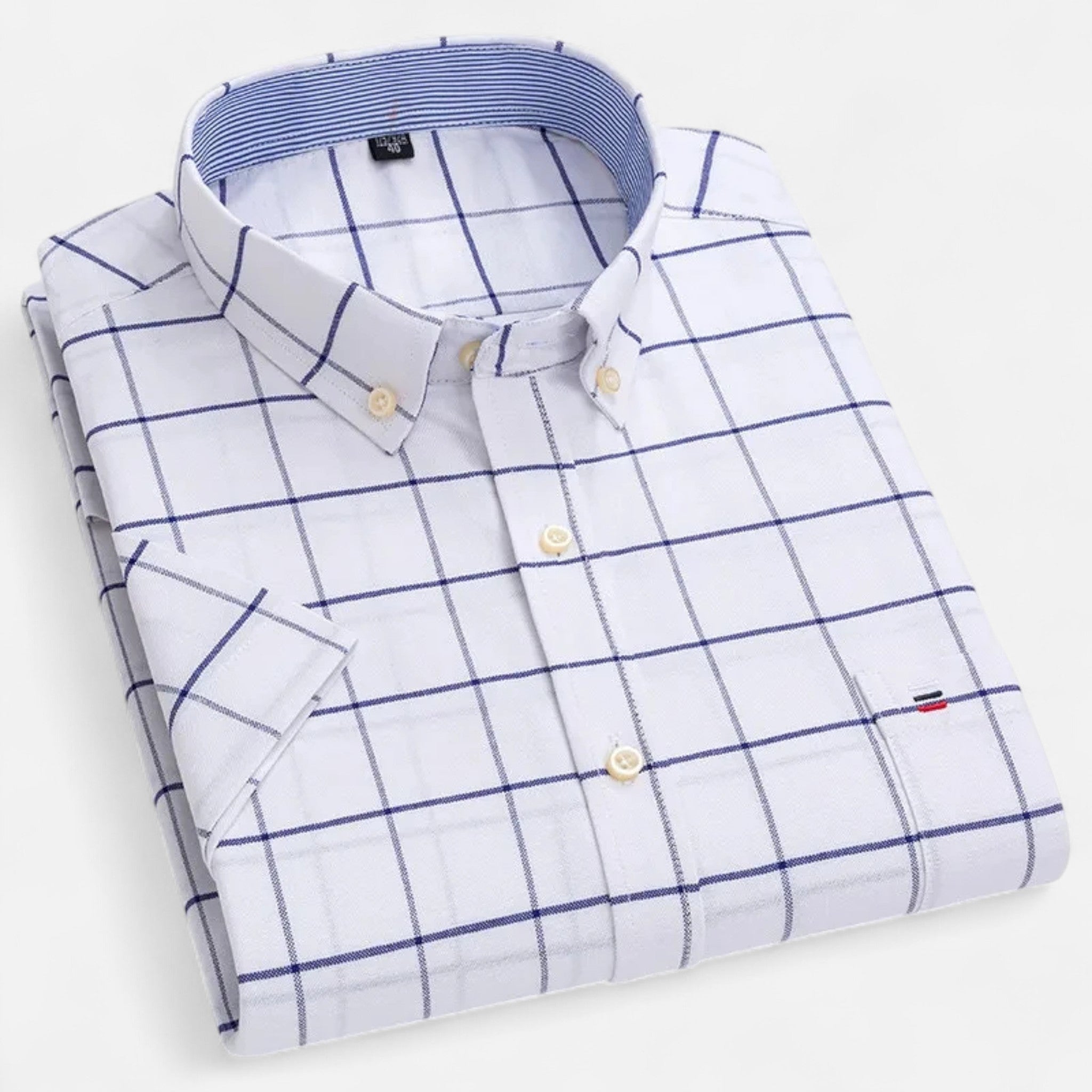 Heren Oxford Overhemd met Korte Mouwen Montarello