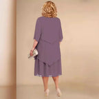 Dames Midi Jurk Chiffon Verfijnde Stijl