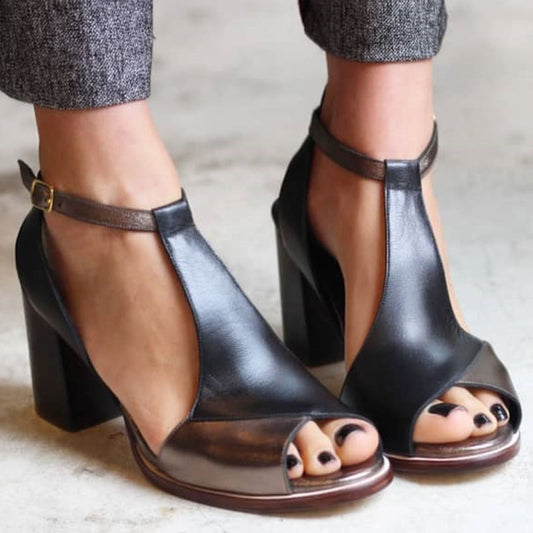 Dames Elegante Blokhak Sandalen