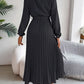 Veronica Jurk | Dames Herfst Midi Jurk met Plissé en Ceintuur