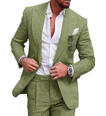 Walter Pak | Heren 2-delig Linnen Blazer en Broek Set