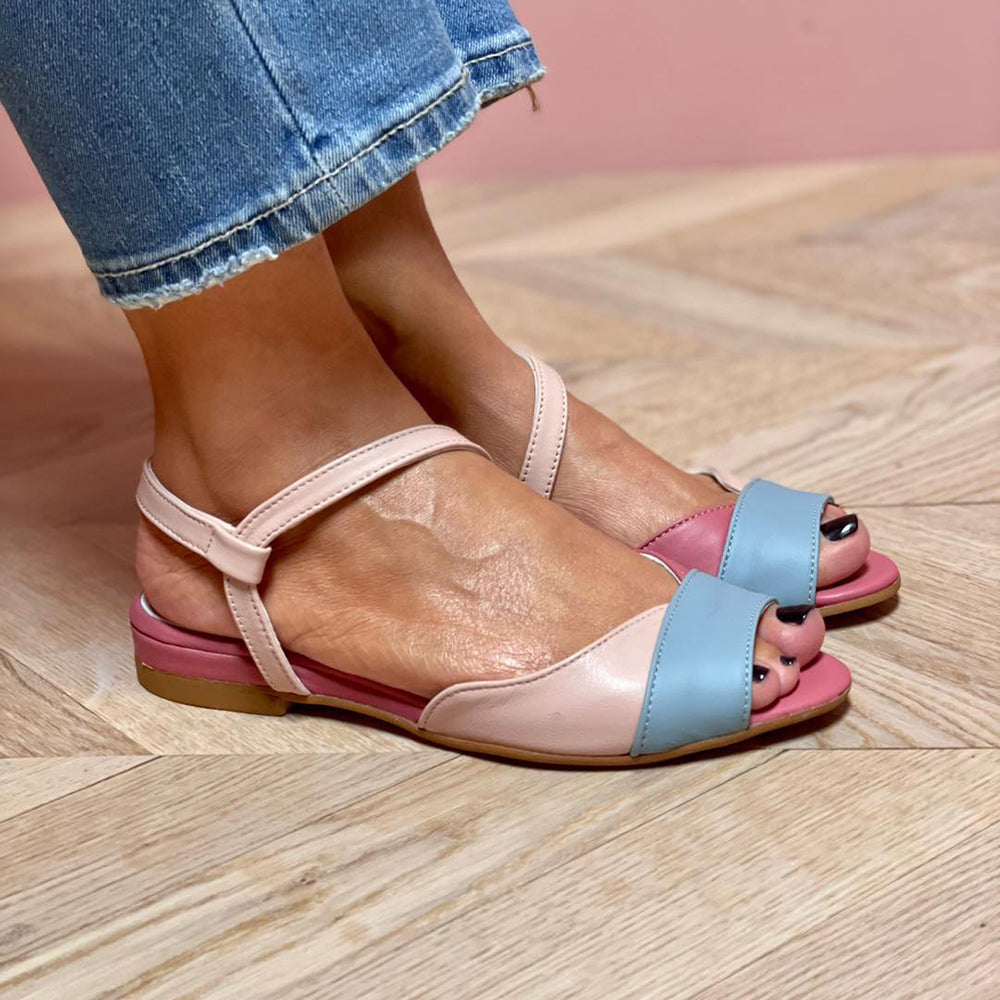 Dames Open Teen Sandalen met Enkelband Lage Pasvorm