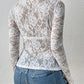 Petunia Top | Lange Mouw Top met V-Hals en Kant