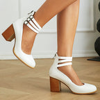Dames Sandalen met Enkelband en Dikke Hak