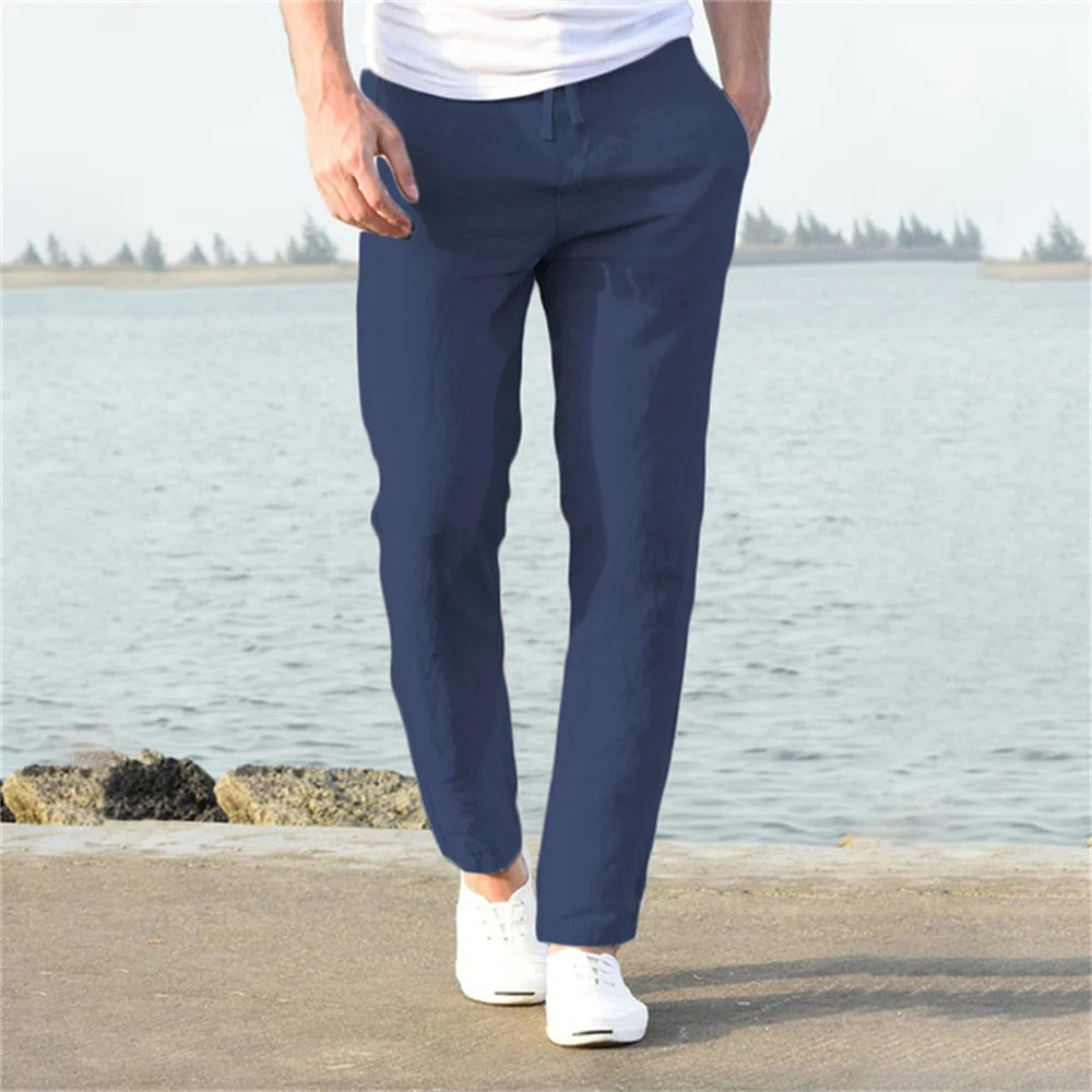 Heren Linnen Broek Bruiloft en Feeststijl