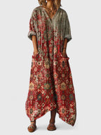 Dames Elegante Midi Jurk met Klassieke Look