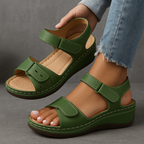 Dames Platform Sandalen met Enkelband en Open Teen