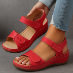 Dames Platform Sandalen met Enkelband en Open Teen