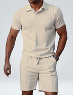 Heren Polo en Shorts Set Ademend