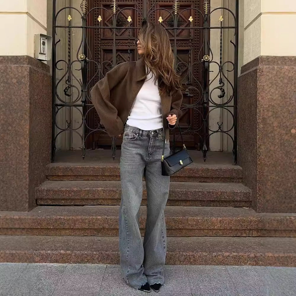 Zaara Jas | Herfst Cropped Wolmix Jas