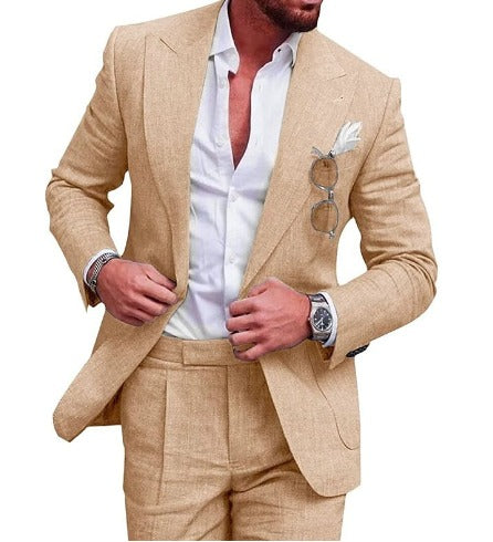 Walter Pak | Heren 2-delig Linnen Blazer en Broek Set