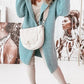 Waldaine Vest | Gebreid Vest met Knoopsluiting en Capuchon