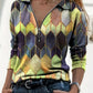 Silvie Top | Casual Rits Gekleurde Top