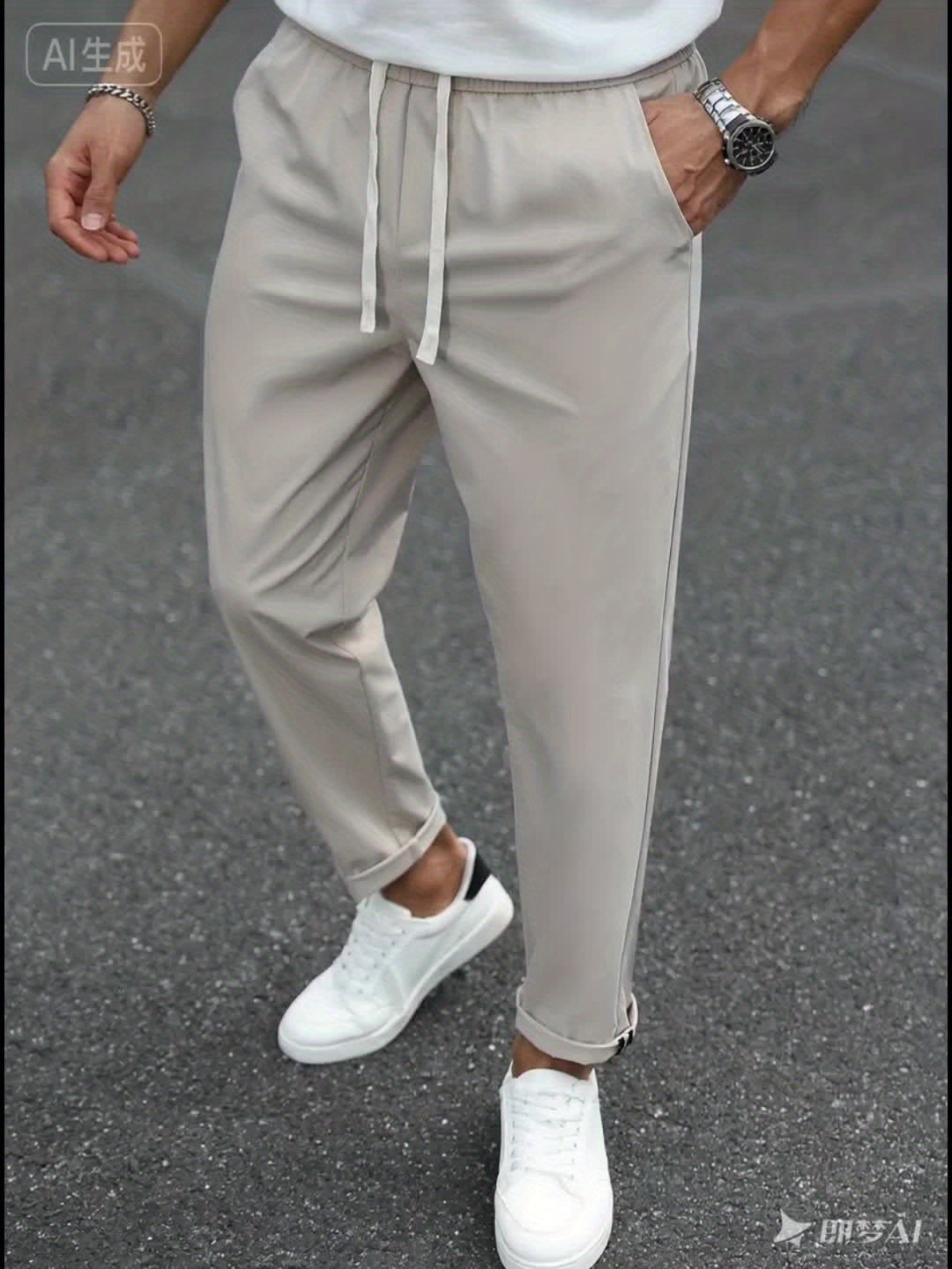 Heren Tapered Comfort Broek met Trekkoord Montarello