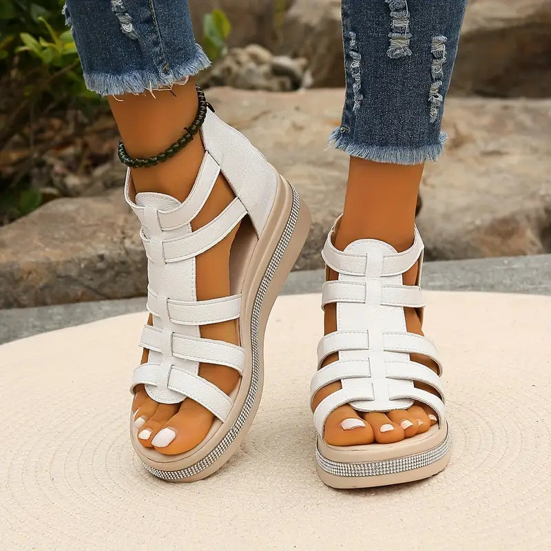 Dames Platform Sandalen met Meerdere Bandjes