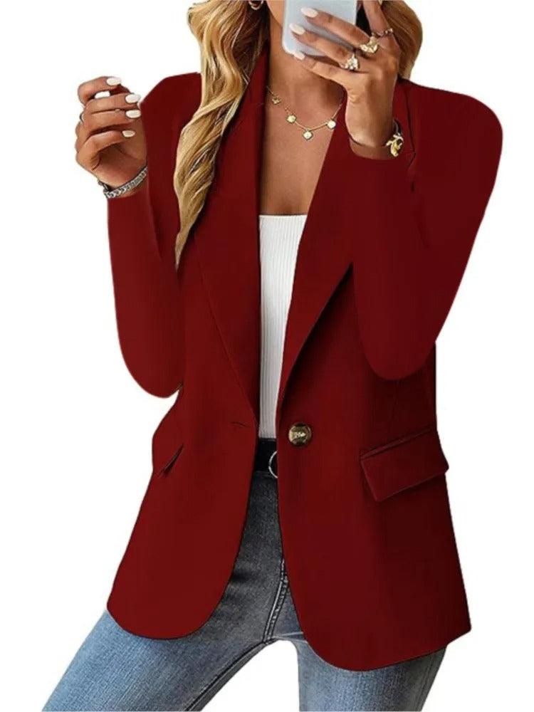 Felisbela Blazer | Casual Lange Mouw Blazer met Zakken - Carla Moda