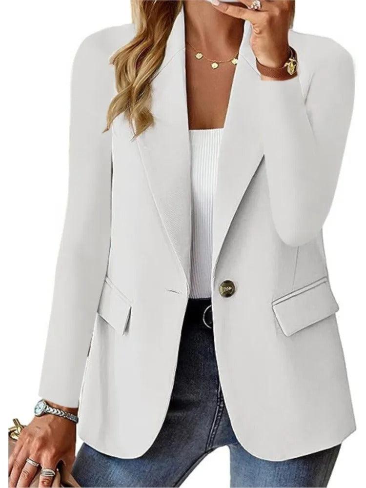 Felisbela Blazer | Casual Lange Mouw Blazer met Zakken - Carla Moda