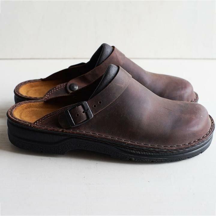 Fida Slippers | Leren Orthopedische Comfort Slippers - Carla Moda