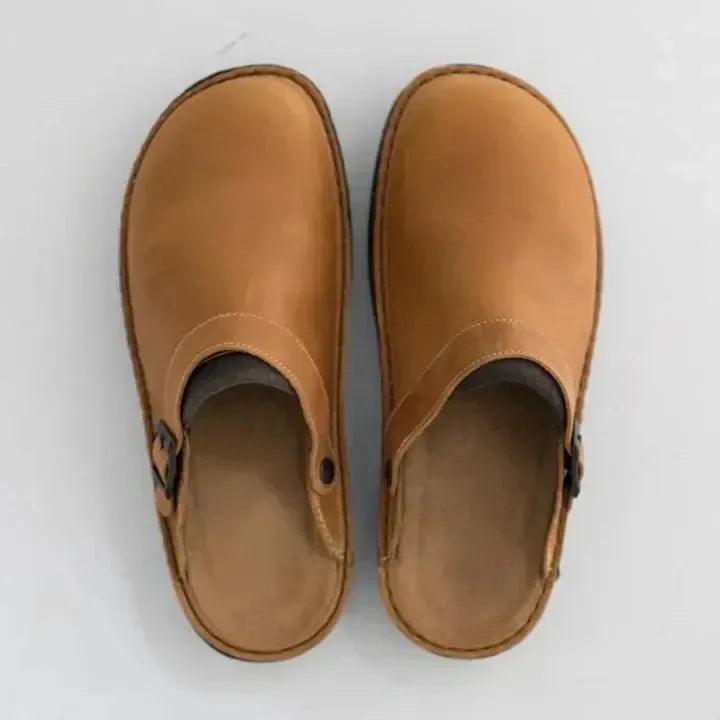 Fida Slippers | Leren Orthopedische Comfort Slippers - Carla Moda