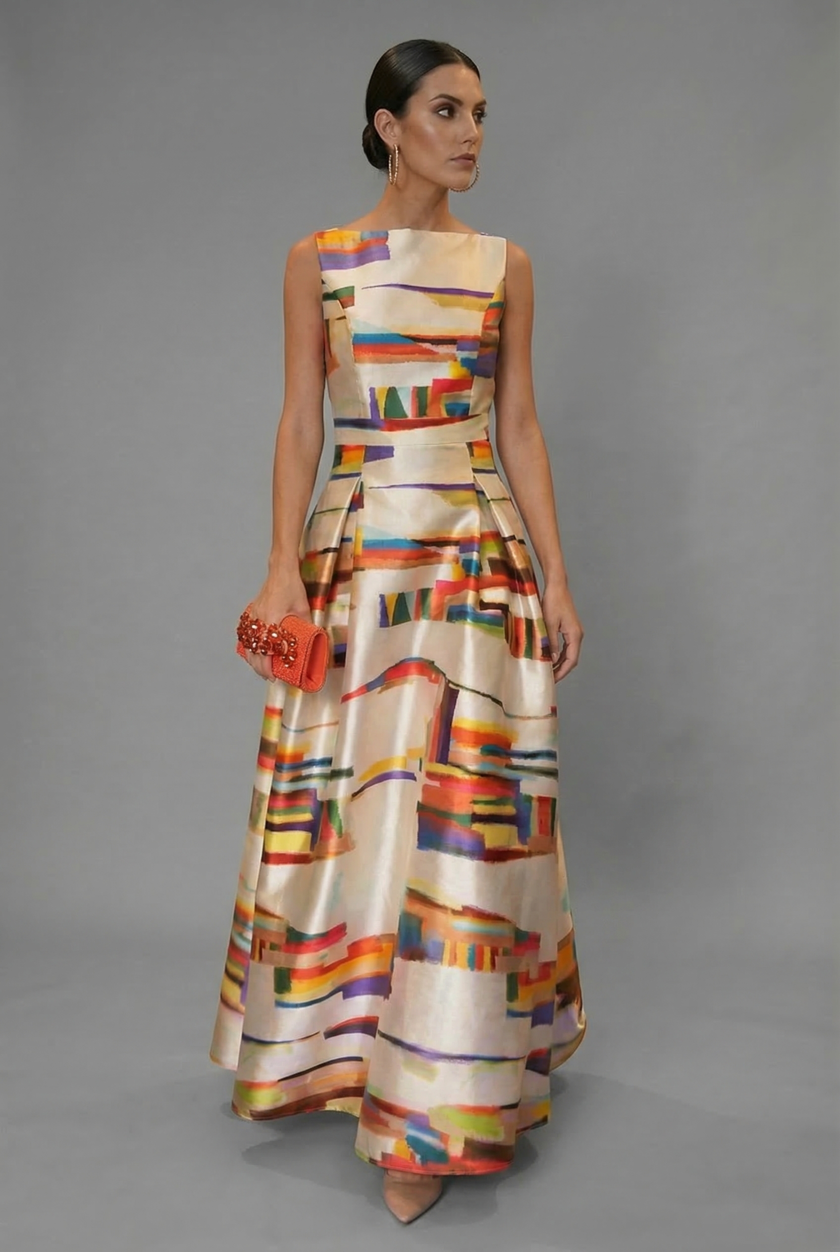 Women's Satin Sleeveless Maxi Dress