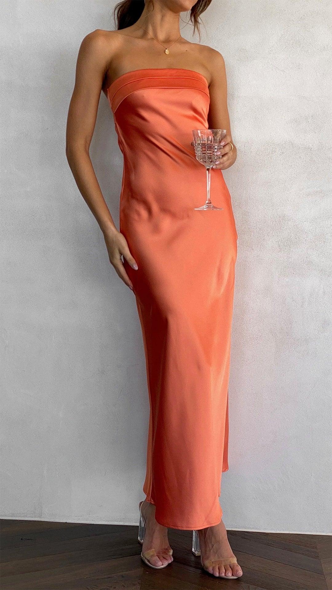 Grisel Jurk | Elegante Satijnen Off-Shoulder Jurk - Carla Moda