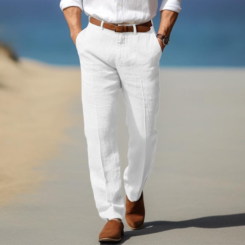 Heren Linnen Broek Zomerse Pasvorm