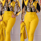 Lyneth Set | Lange Mouw V-Hals Top en Broek Set