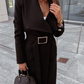 Yazzmine Coat | Herfst Lange Jas met Ceintuur en Gesp