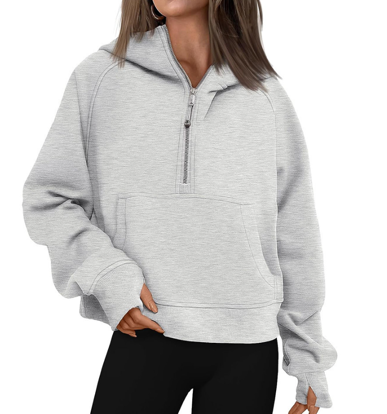 Xandra Hoodie | Dames Herfst Lichtgewicht Half-Zip Hoodie