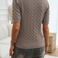Wybia Top | Slim Fit V-hals Kabelgebreide Top