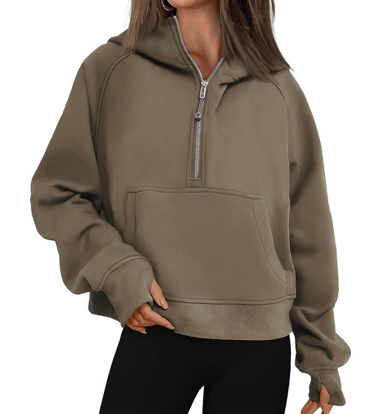 Xandra Hoodie | Dames Herfst Lichtgewicht Half-Zip Hoodie