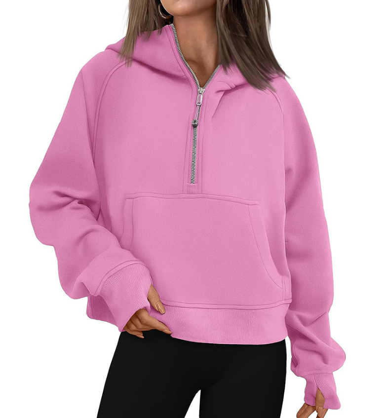 Xandra Hoodie | Dames Herfst Lichtgewicht Half-Zip Hoodie