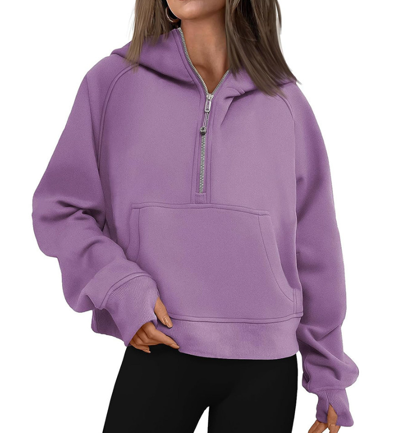 Xandra Hoodie | Dames Herfst Lichtgewicht Half-Zip Hoodie