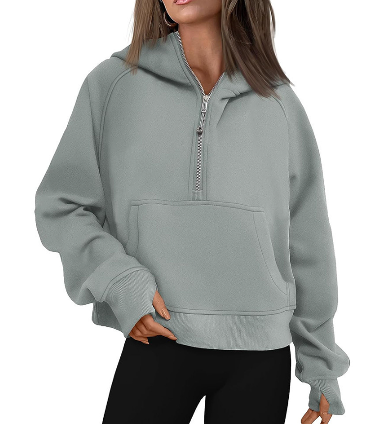 Xandra Hoodie | Dames Herfst Lichtgewicht Half-Zip Hoodie